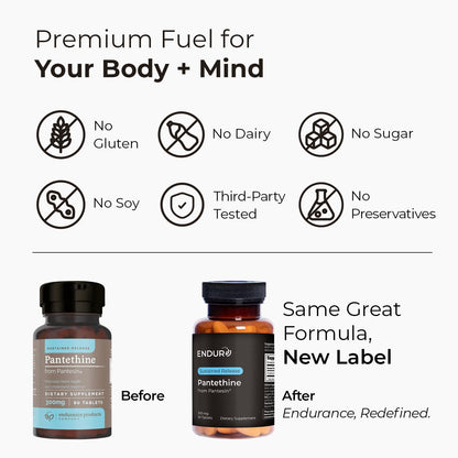 Endur Pantethine 300mg (90 tablets) – Liver Support & Cholesterol Balance | Pantesin