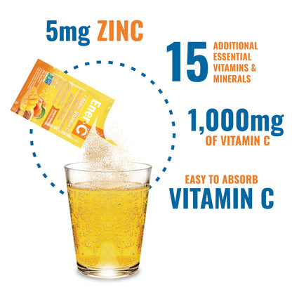 Ener-C Multivitamin Drink Mix Peach Mango 60 Count | Vitamin Packets for Hydration and Immune Support