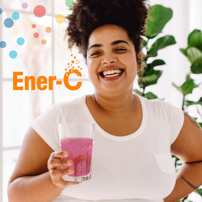 Ener-C Multivitamin Drink Mix – Immune Support, Hydration, Raspberry, 60 Count