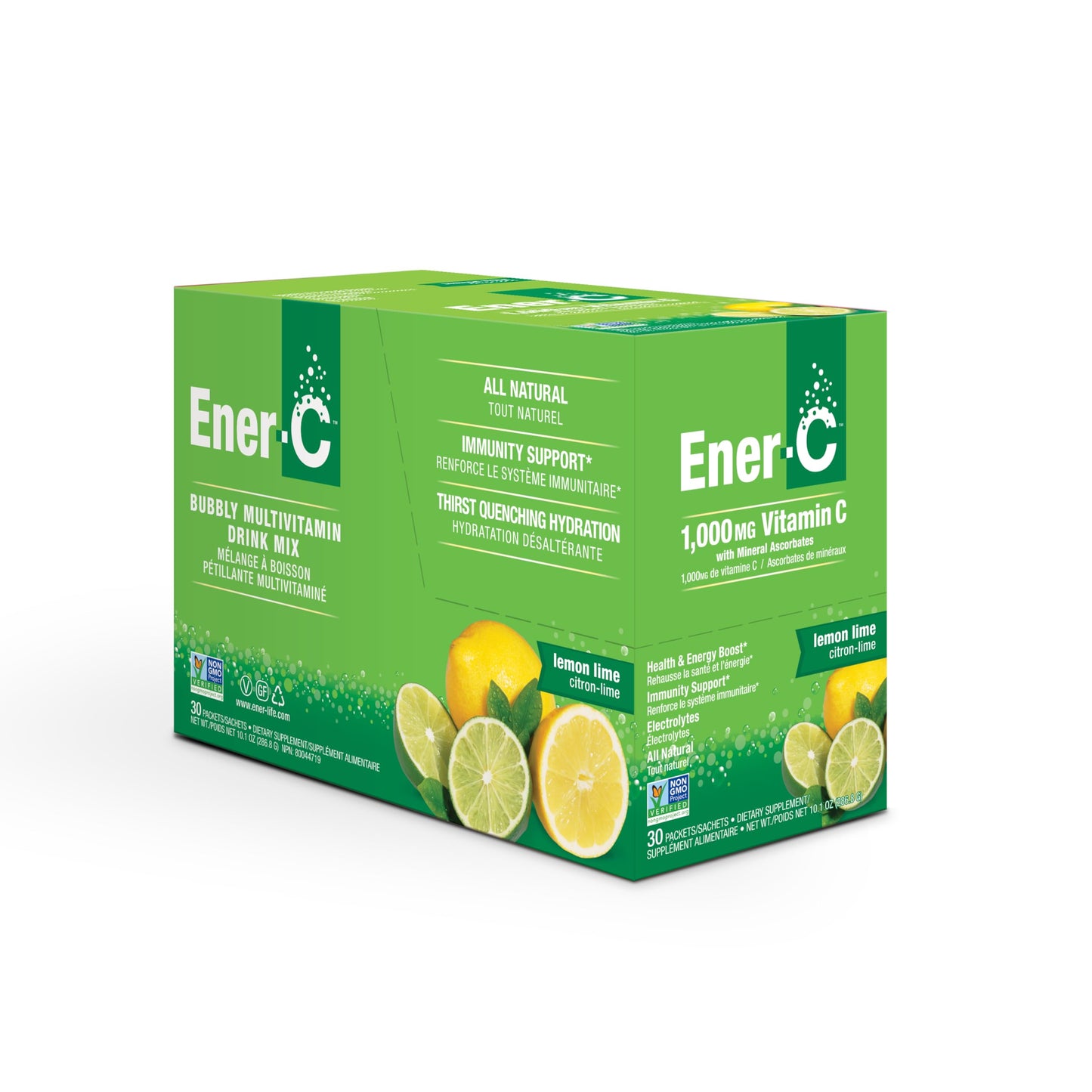 Ener-C Multivitamin Drink Mix – Lemon Lime (30 Count) | Hydration & Immune Support