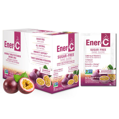 Ener-C Sugar Free Energy Passion Fruit Multivitamin Drink Mix - Vitamin C 1000mg