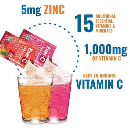 Ener-C Variety Pack – Vitamin C 1000mg, Electrolytes, Real Fruit Juice, 30 Count