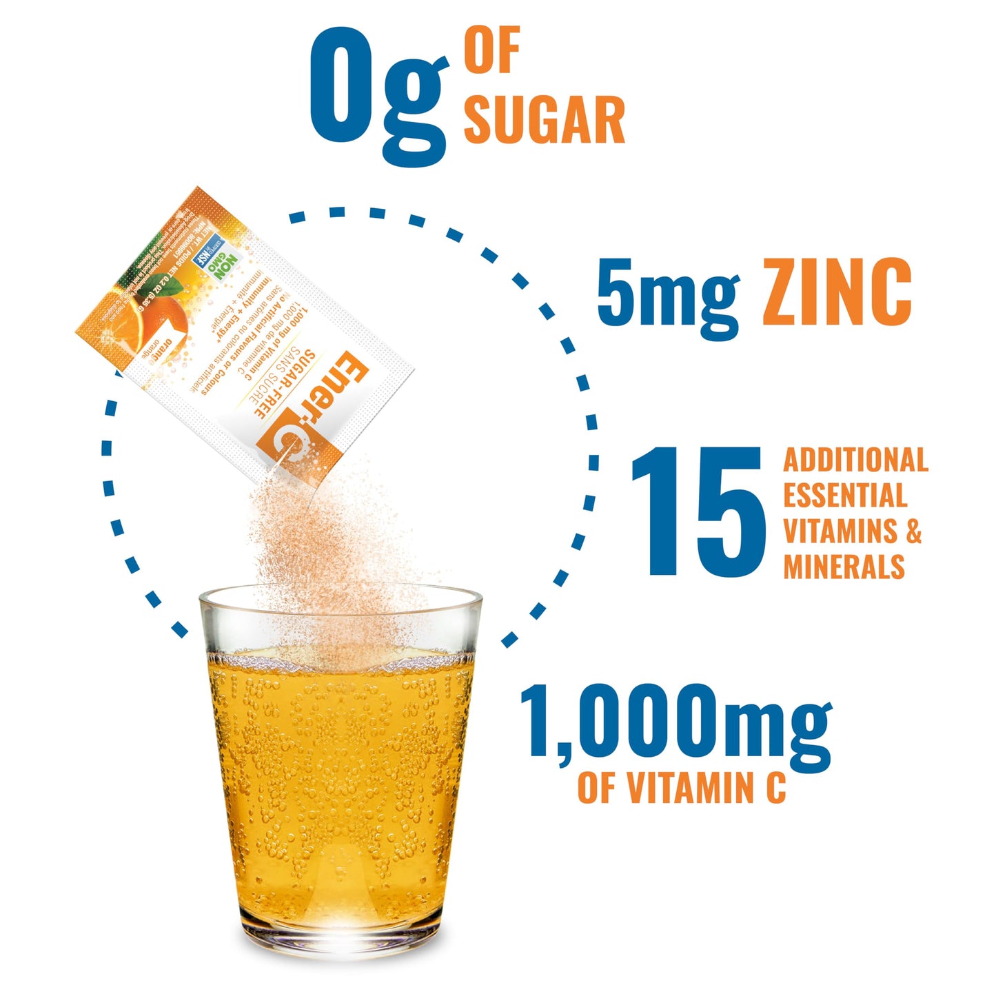 Ener-C Sugar Free Orange Multivitamin Drink Mix – Vitamin C 1000mg