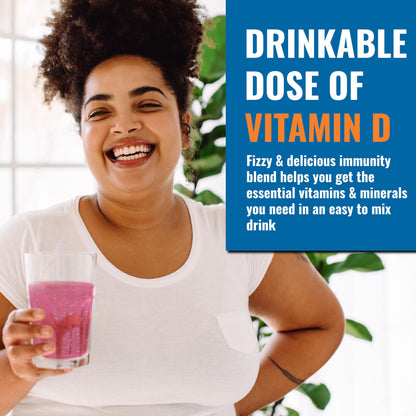 Ener-D Sugar Free Multivitamin Drink Mix with Vitamin D3 - Raspberry, 24 Count
