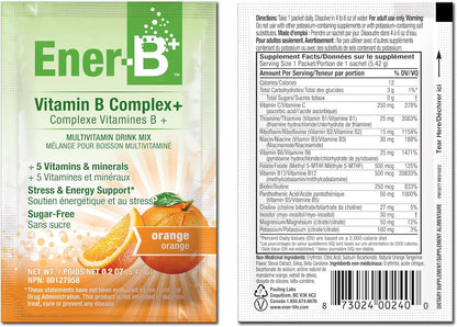 Ener-Life Orange B+ 30 Count – Sugar Free Multivitamin Drink Mix (5.42 g)