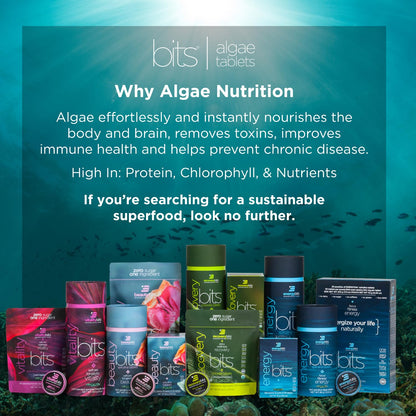 ENERGYBITS - Organic Spirulina Tablets for Focus, Energy & Plant-Based Protein