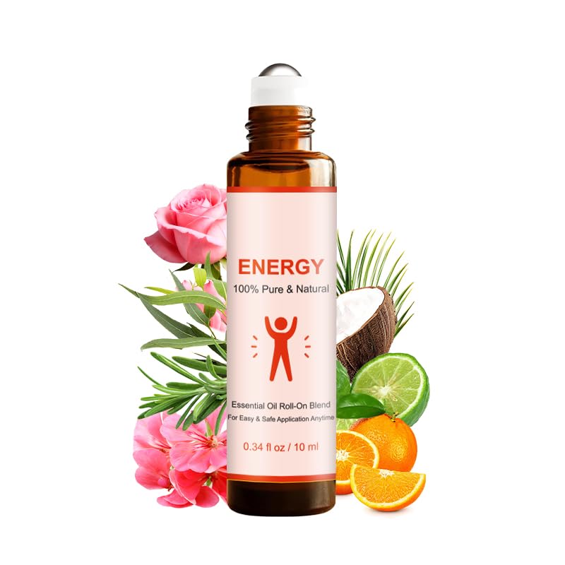 Energy Essential Oils Roll On - Organic Sweet Orange & Rosemary