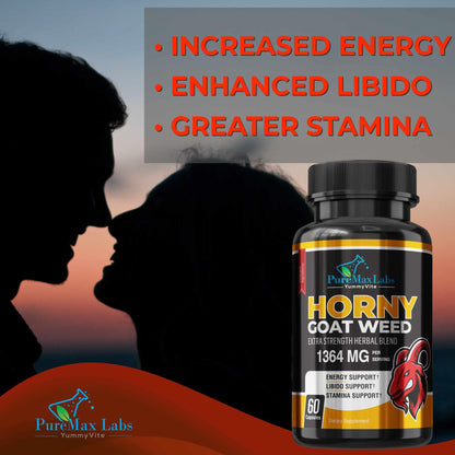 Horny Goat Weed Extra Strength – Maca, L-Arginine & Ginseng | 60 Capsules