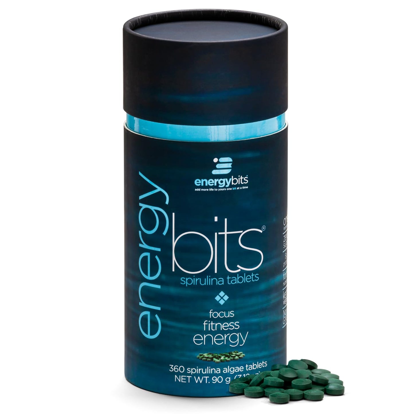 ENERGYBITS - Organic Spirulina Tablets for Focus, Energy & Plant-Based Protein