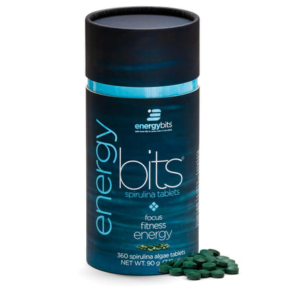 ENERGYBITS - Organic Spirulina Tablets for Focus, Energy & Plant-Based Protein