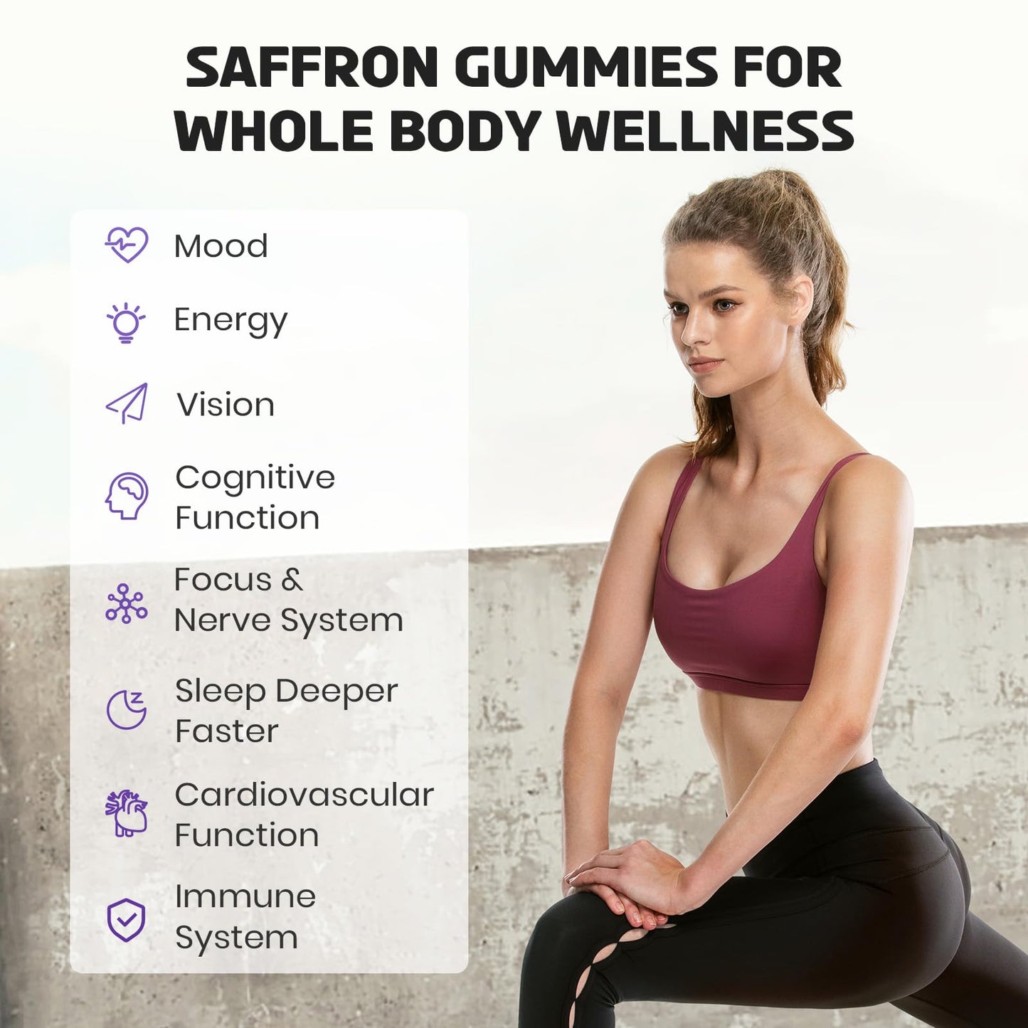 Enerlix Saffron Gummies 88.5 mg – Mood & Focus Support, 120 Servings