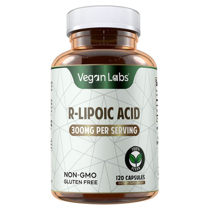 Vegan Labs R-Lipoic Acid 300MG – 120 Vegan Capsules | 4 Month Supply
