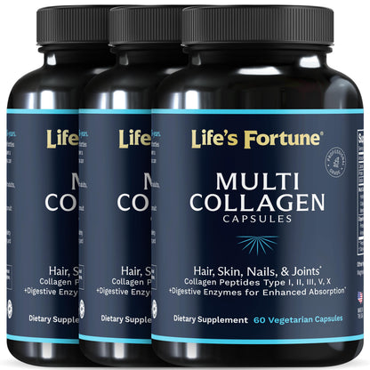 Enhanced Collagen Pills (Types I-V) | Grass-Fed Multi Collagen Capsules for Hair, Skin, Nails & Joints | Maximum Absorption