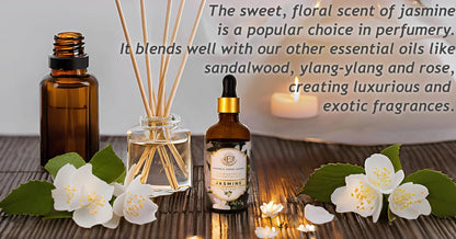 Enhanced Essentials Jasmine Essential Oil | Slow Distilled, 100 ml | Diffusers, Skincare & Bath