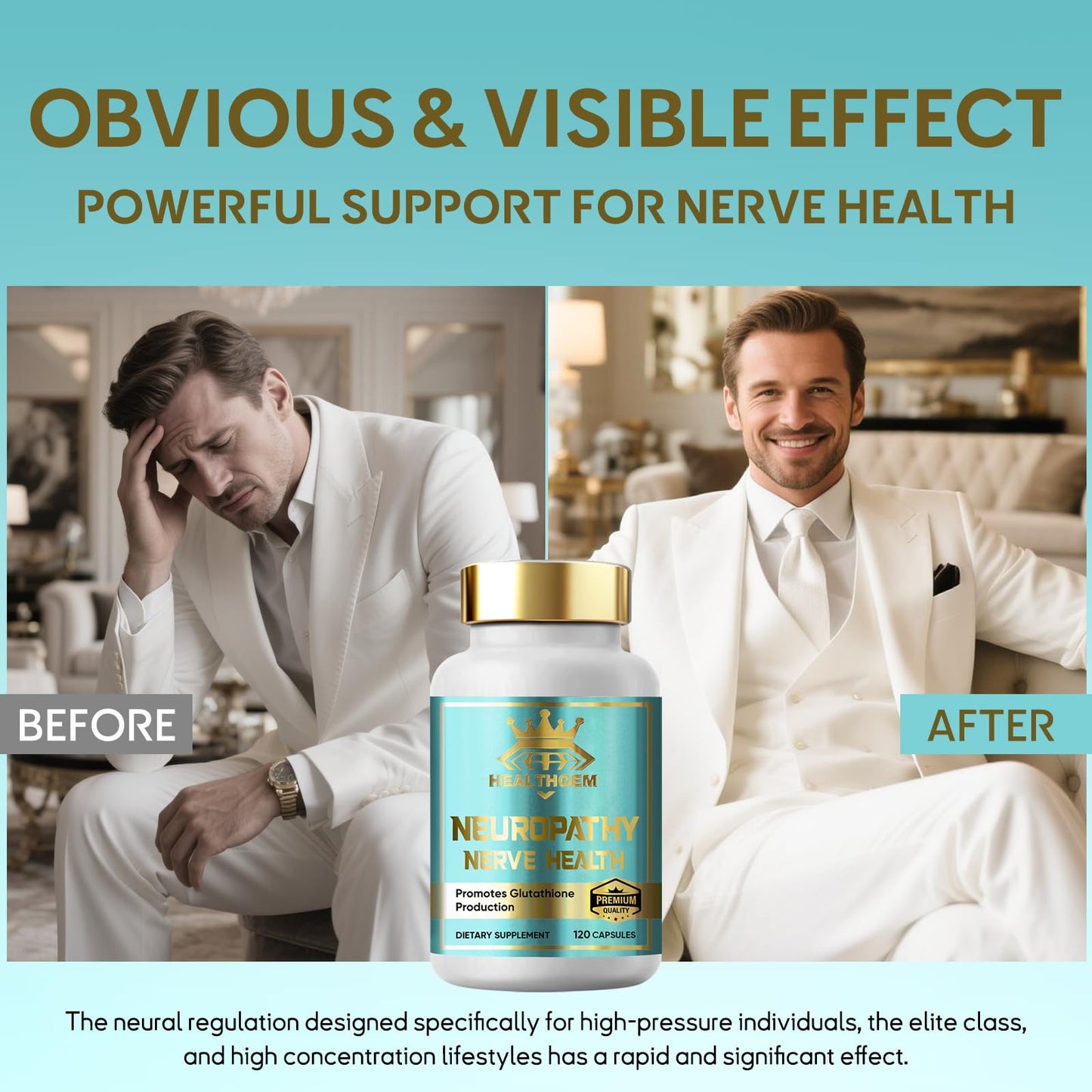 Neuropathy Support - Nerve Savior Natural Nerve Supplement with Alpha Lipoic Acid | 120 Capsules