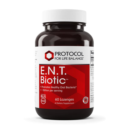 PROTOCOL FOR LIFE BALANCE E.N.T. Biotic Probiotic Lozenge – 1B CFU, Oral & Throat Health, 60 Lozenges