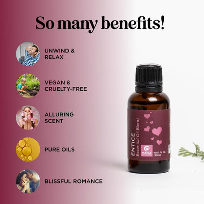 Entice Diffuser Essential Oil Blend – Romantic Lavender, Palmarosa & Ylang-Ylang