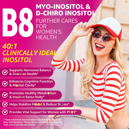EnvyCure Inositol + Omega-3 Gummies for Women – Hormonal Balance & Cycle Health (40:1) – Vegan Sugar-Free, 60 Ct