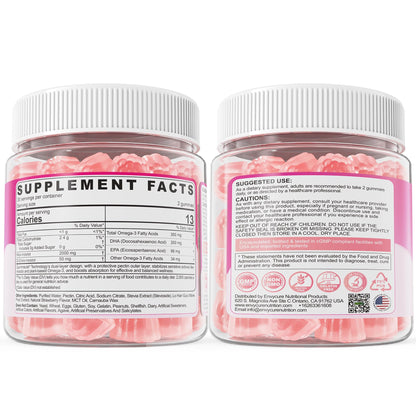 EnvyCure Inositol + Omega-3 Gummies for Women – Hormonal Balance & Cycle Health (40:1) – Vegan Sugar-Free, 60 Ct