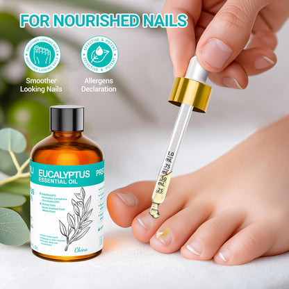 ENYORLI Eucalyptus Essential Oil 3.38 fl oz – 100% Natural, Undiluted, Therapeutic Grade for Skin, Aromatherapy, Diffuser & Humidifier