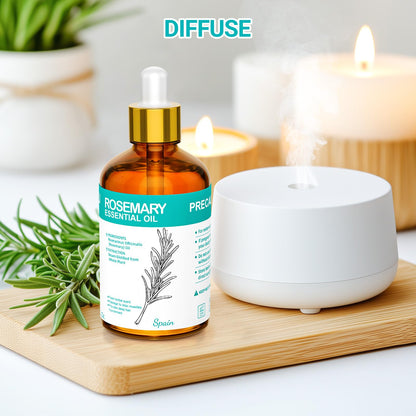 ENYORLI Rosemary Oil 3.38 fl oz – 100% Natural Essential Oil for Hair, Skin, Diffusers & Aromatherapy