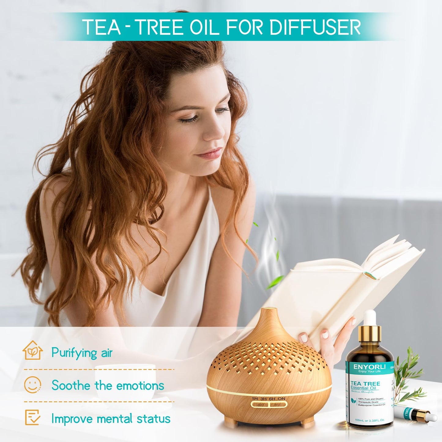 ENYORLI Tea Tree Oil 3.38 fl oz – 100% Natural Therapeutic Grade