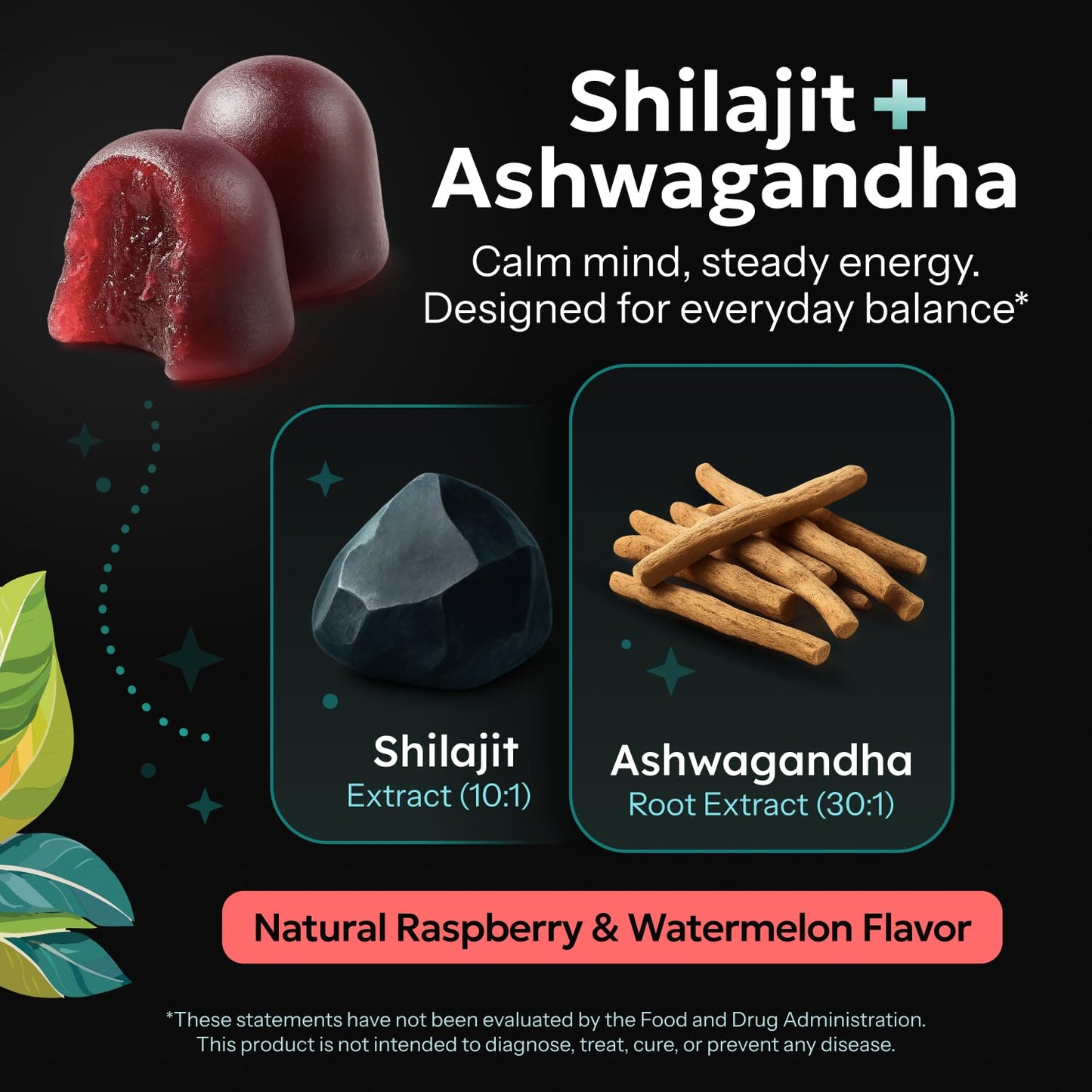 Enyvia Female Libido Booster Gummies - Shilajit & Ashwagandha for Hormonal Balance (60 ct, USA)