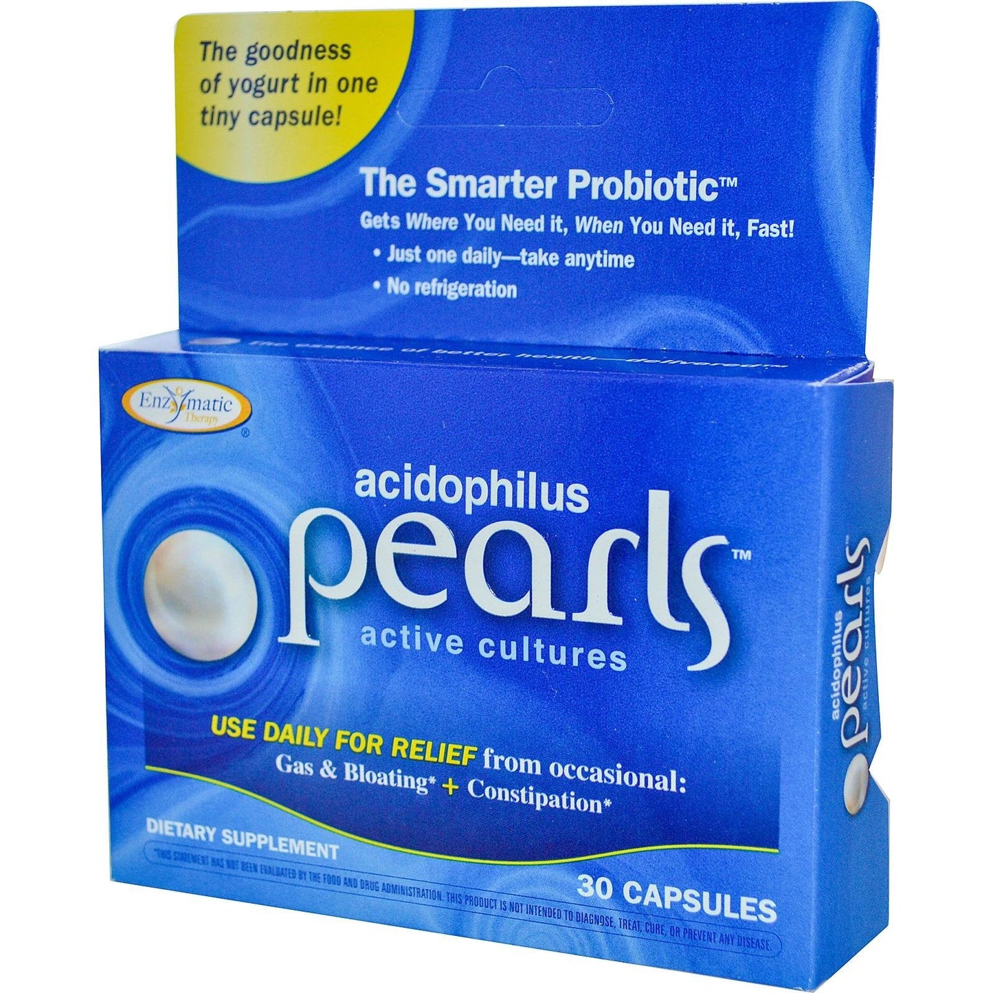Enzymatic Therapy Acidophilus Pearls - 30 Capsules | Probiotic Supplement