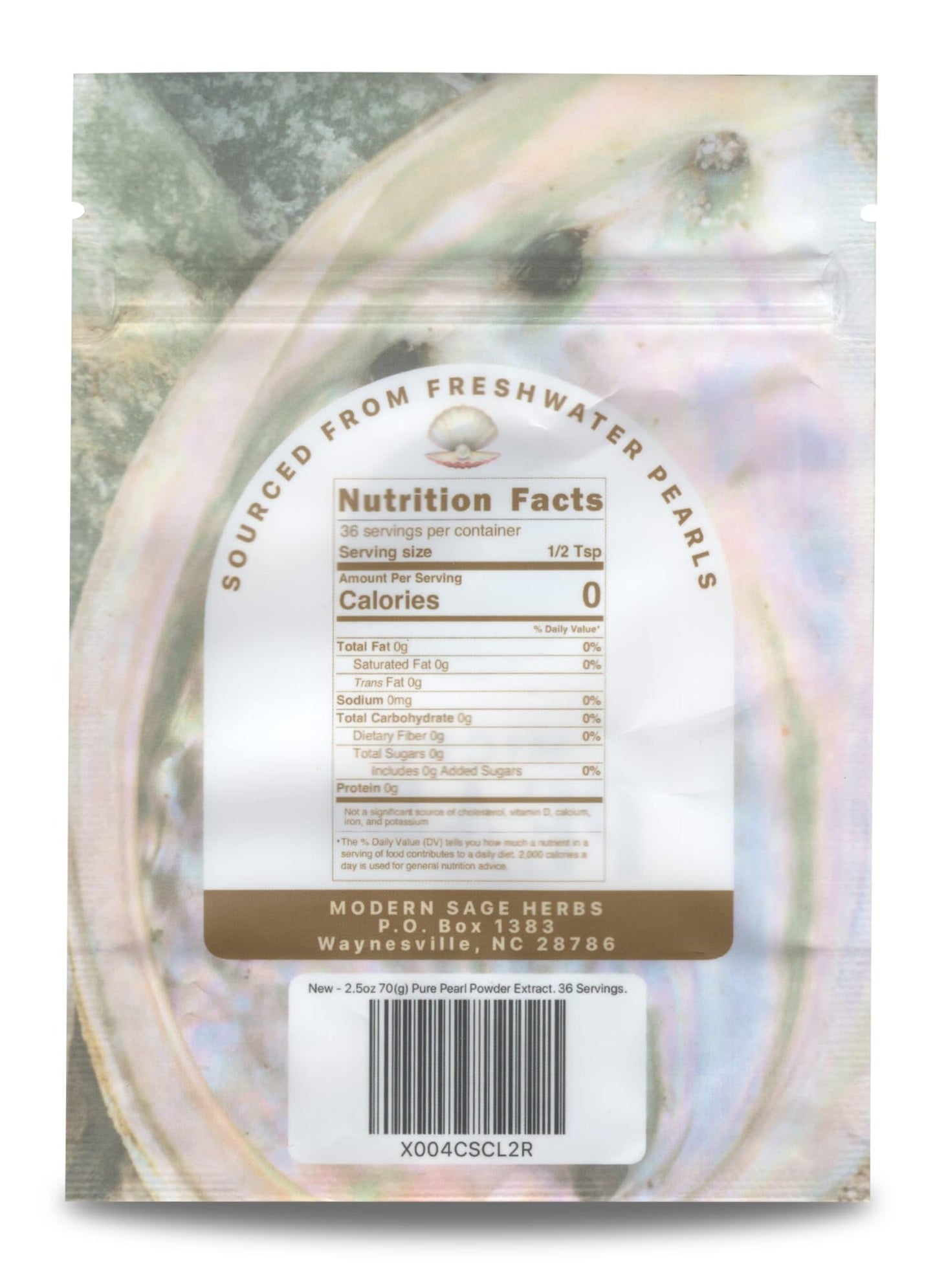 2.5oz Pure Pearl Powder 10:1 Extract – 36 Servings | Collagen & Anti-Aging | Modern Sage Herbs