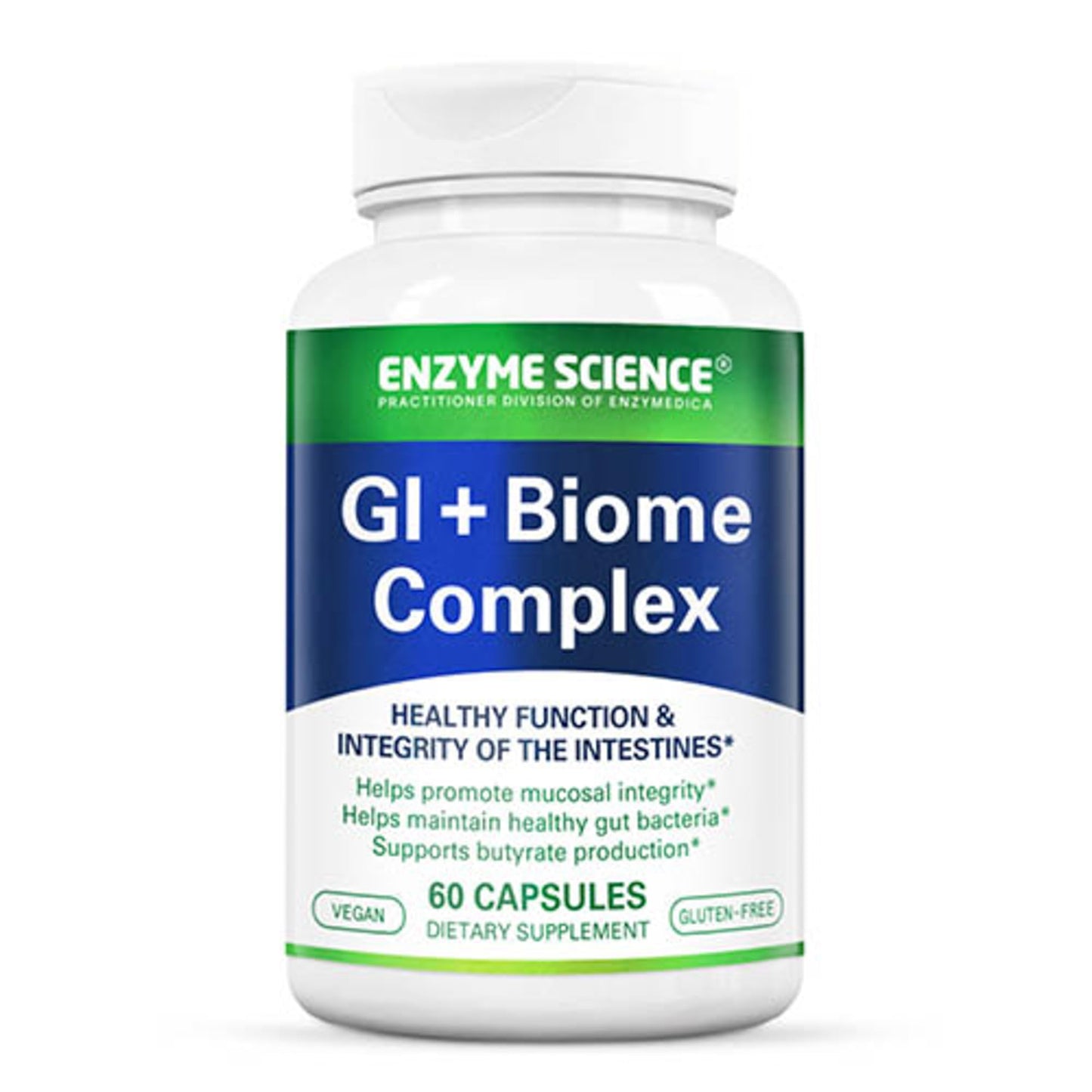 Enzyme Science GI + Biome Complex – Gut Health Prebiotics, 60 Capsules (30 Servings)