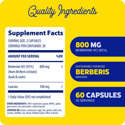 Enzymedica Berberine 800 mg – Vegan Metabolic Support Capsules (Pack of 2) | Sustainably Sourced Barberry