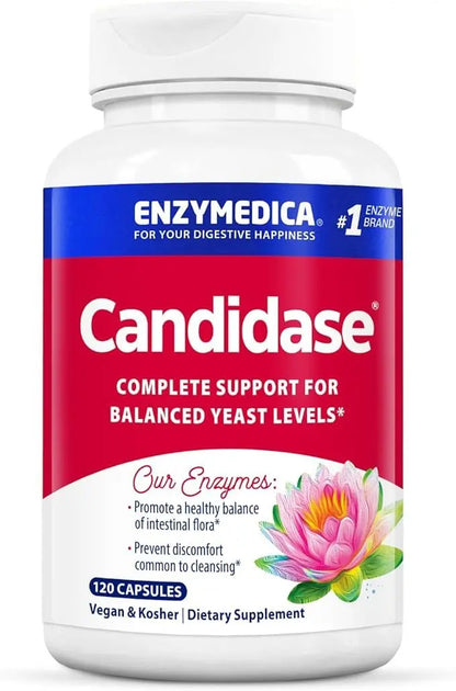 Enzymedica Candidase — Gentle Cleansing Enzymes for Gut Health, 120 Count BritishVita | Premium UK Vitamins & Wellness Supplements
