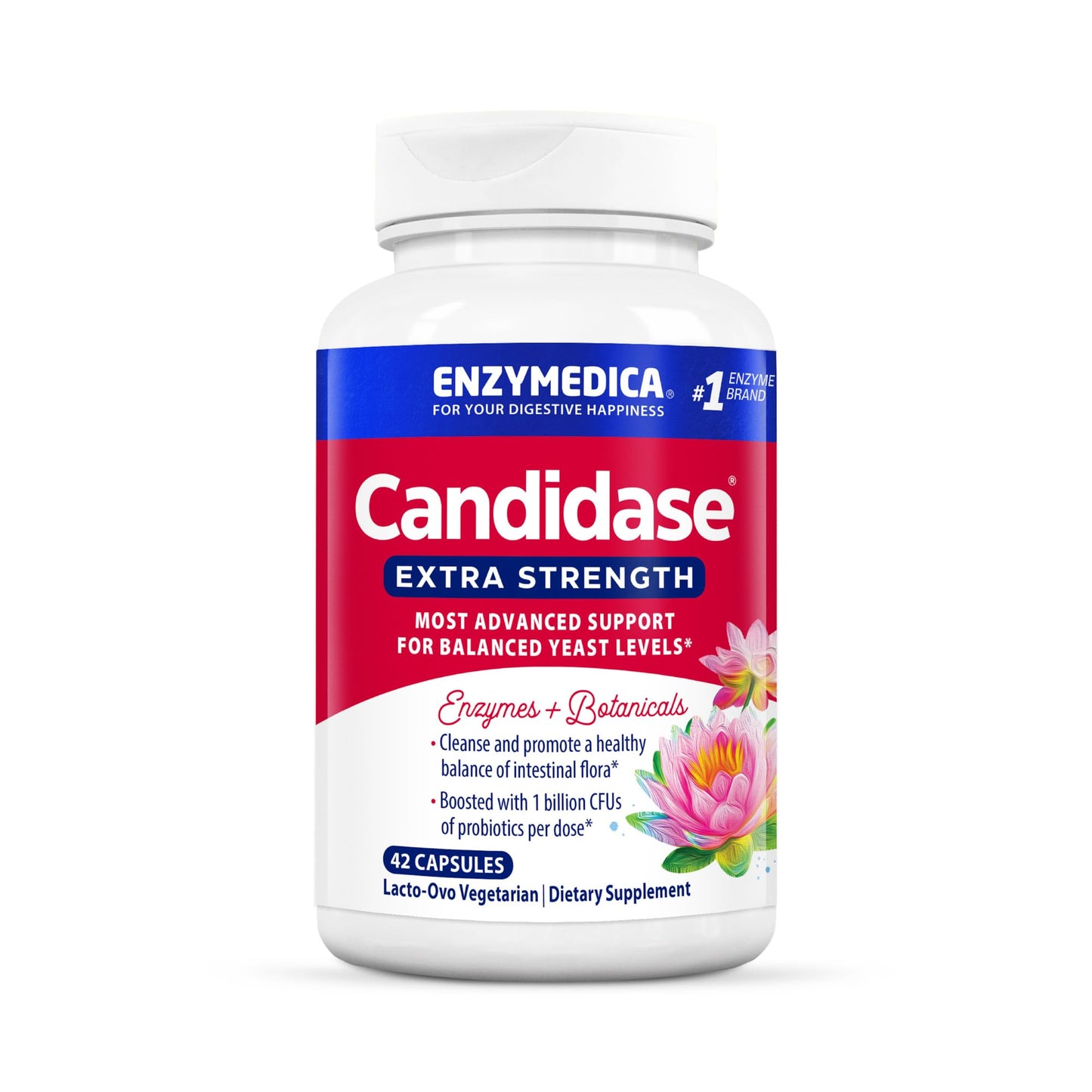 Enzymedica Candidase Extra Strength – Balanced Yeast Support, 42 Capsules