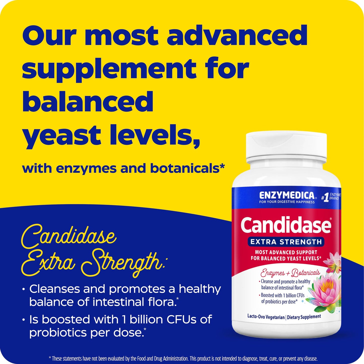 Enzymedica Candidase Extra Strength – Balanced Yeast Support, 42 Capsules