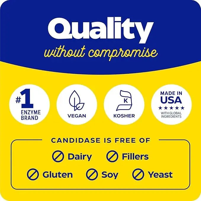 Enzymedica Candidase — Gentle Cleansing Enzymes for Gut Health, 120 Count BritishVita | Premium UK Vitamins & Wellness Supplements