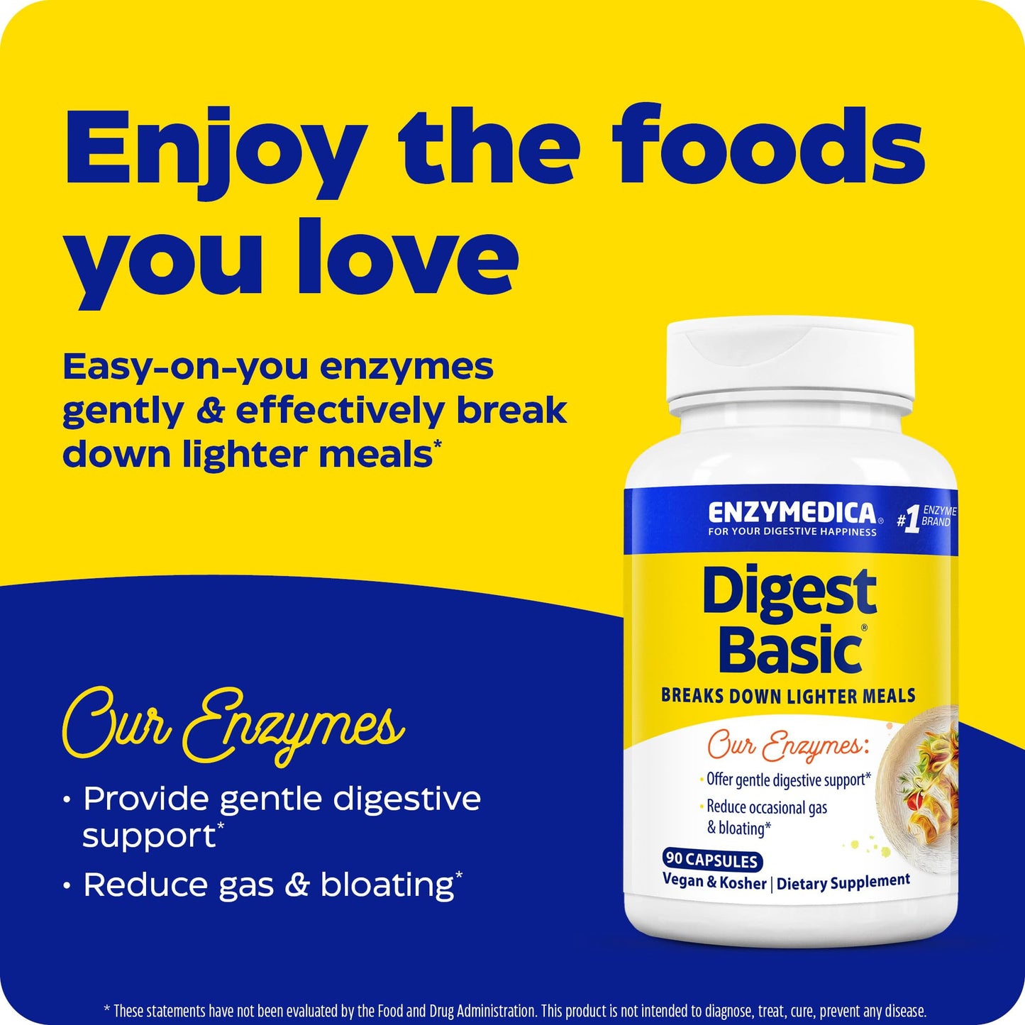 Enzymedica Digest Basic: Digestive Enzymes for Sensitive Stomachs