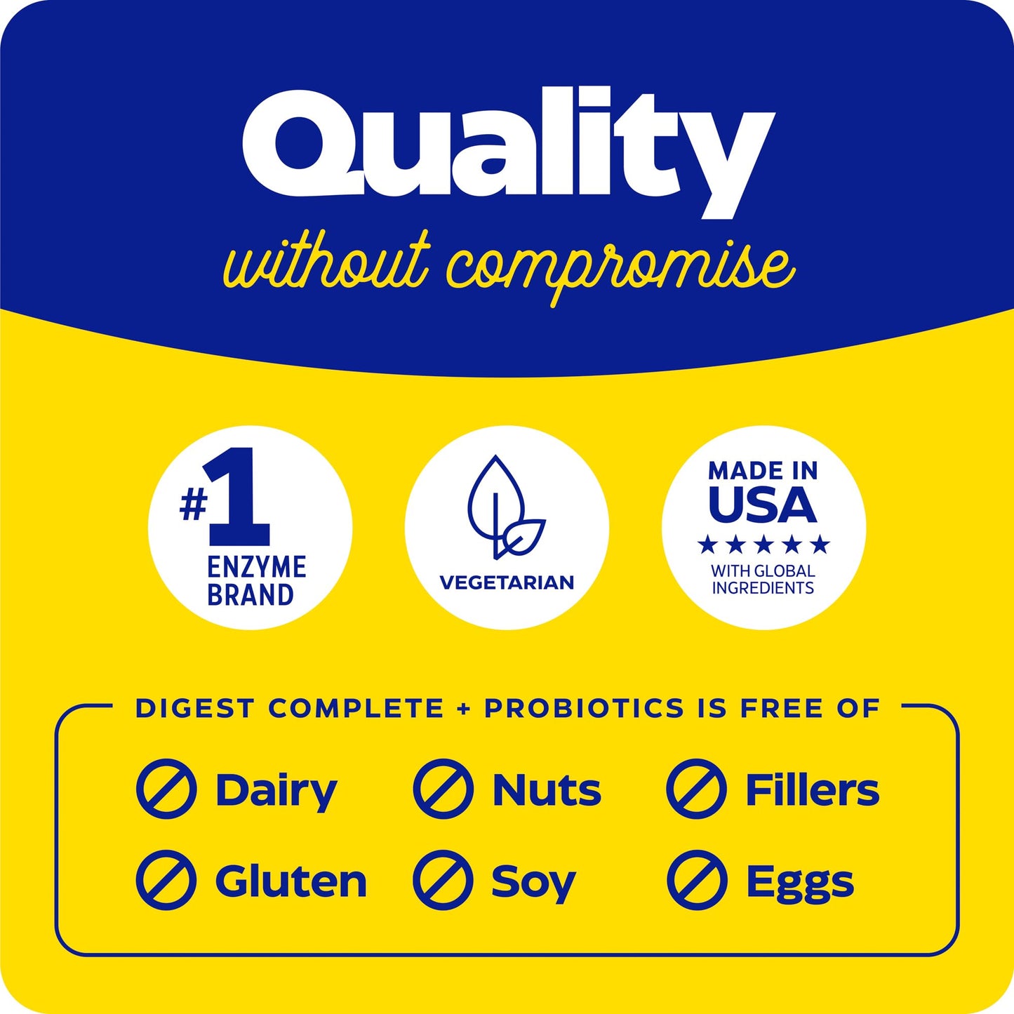 Enzymedica Digest Complete + Probiotics – Full-Range Enzymes + 800M CFU per Capsule (90 Capsules)