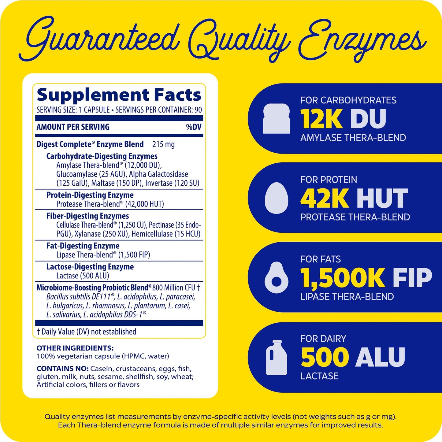 Enzymedica Digest Complete + Probiotics – Full-Range Enzymes + 800M CFU per Capsule (90 Capsules)