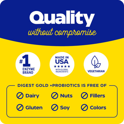 Enzymedica Digest Gold + Probiotics – 2-in-1 Digestive Enzymes & Probiotics, 1 Billion Cultures, 45 Count