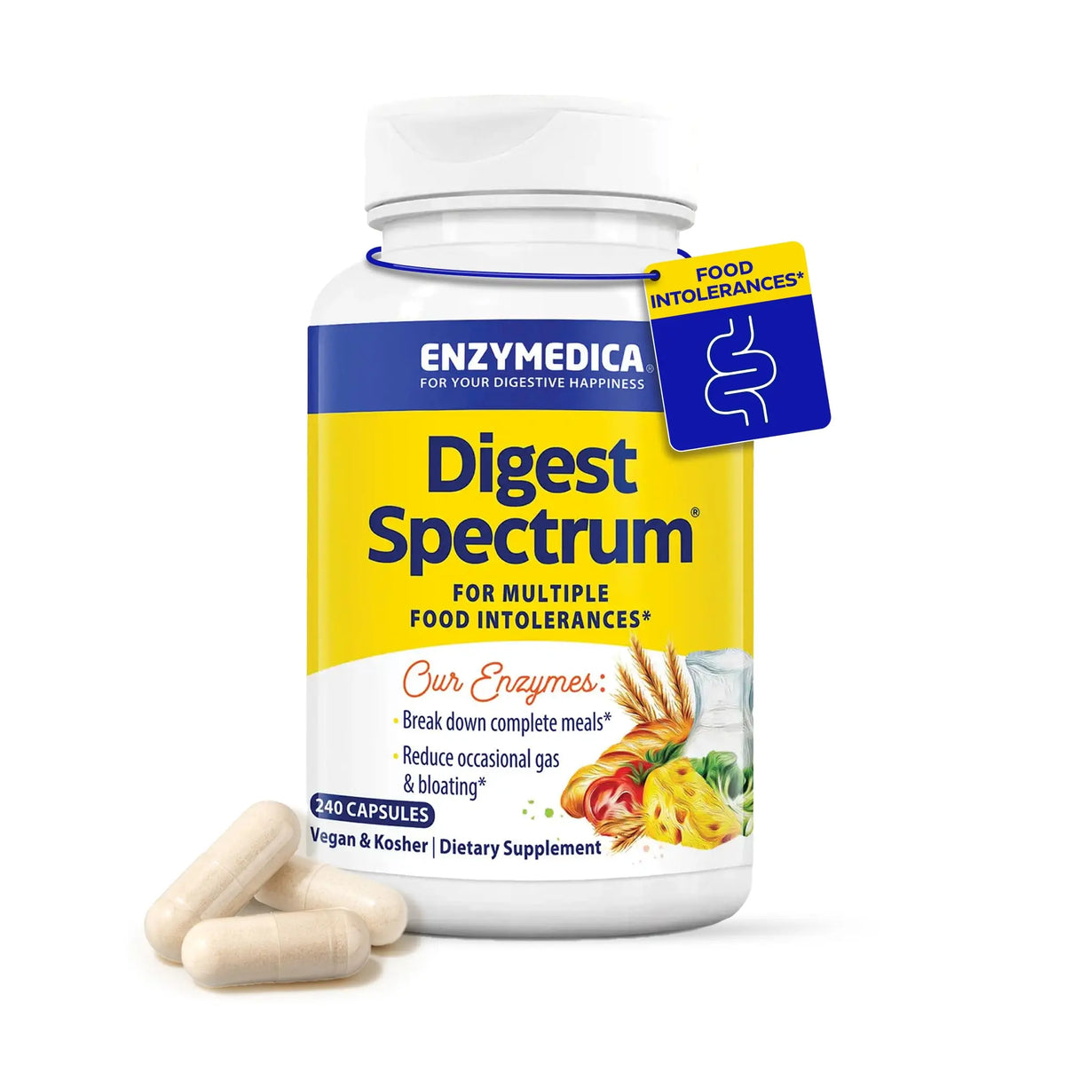 Enzymedica Digest Spectrum - Advanced Digestive Enzymes for Adults, 240 Capsules BritishVita | Premium UK Vitamins & Wellness Supplements