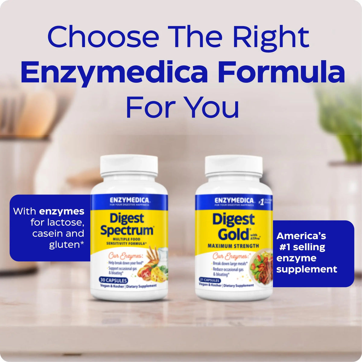 Enzymedica Digest Spectrum - Advanced Digestive Enzymes for Adults, 240 Capsules BritishVita | Premium UK Vitamins & Wellness Supplements