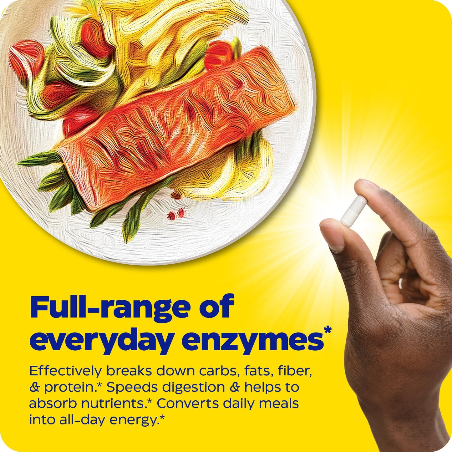 Enzymedica Digest, Full-Range, Everyday Digestive Enzymes, Offers Fast-Acting Gas & Bloating Relief, 90 Count