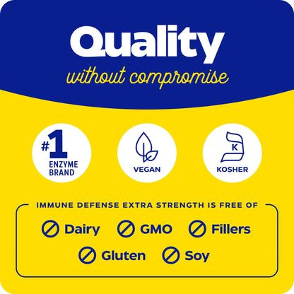 Enzymedica Immune Defense Extra Strength – Proteolytic Enzymes for 2X Immune & Respiratory Support (90 Count) BritishVita | Premium UK Vitamins & Wellness Supplements