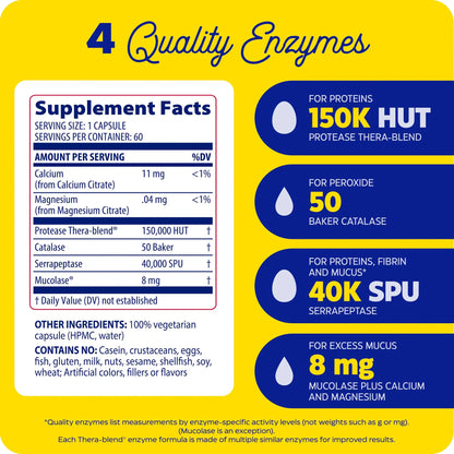 Enzymedica Immune Defense Regular Strength – Proteolytic Immunity Support, 180 Count BritishVita | Premium UK Vitamins & Wellness Supplements