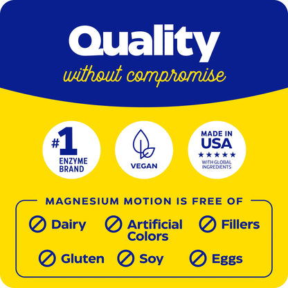 Enzymedica Magnesium Motion – 60 Count | 3 Forms Magnesium (ATA Mg, Glycinate, Malate) for Muscles & Bones