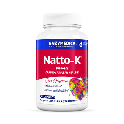 Enzymedica Natto-K Nattokinase Supplement – Supports Heart Health & Circulation | 30 Count
