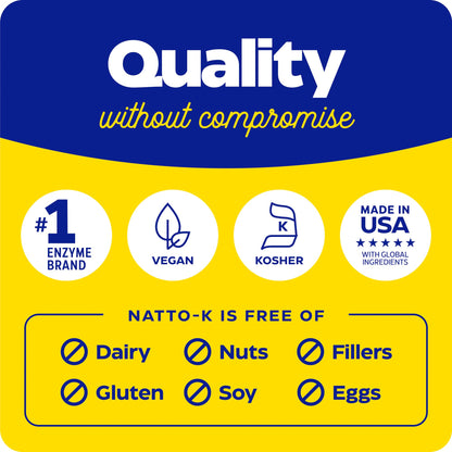 Enzymedica Natto-K Nattokinase Supplement – Supports Heart Health & Circulation | 30 Count