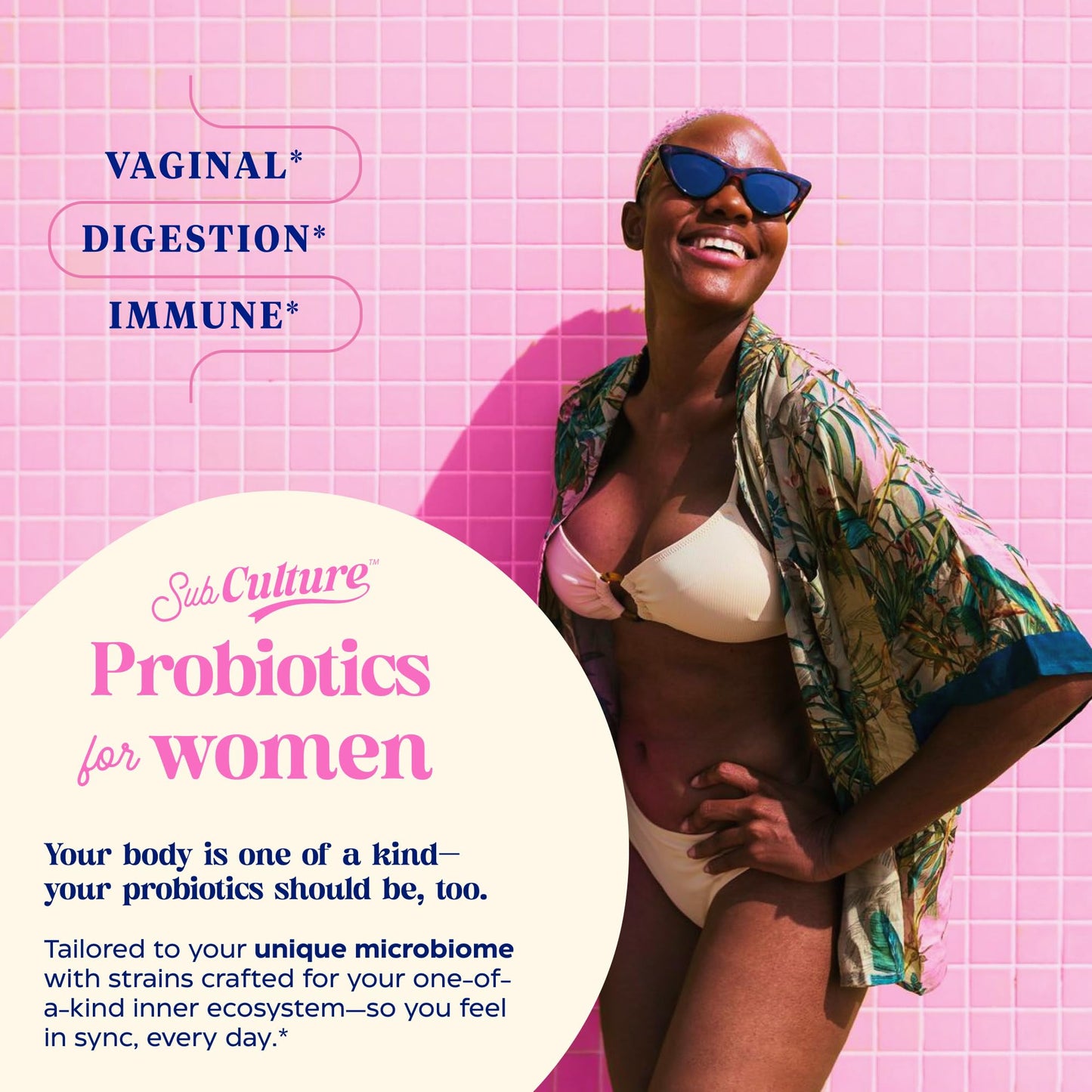 SubCulture Probiotics for Women – 50B CFU, Vaginal & Urinary Health | Enzymedica