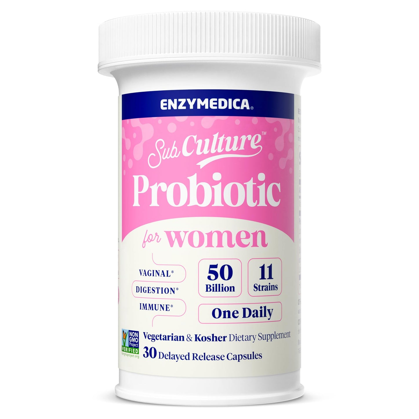 SubCulture Probiotics for Women – 50B CFU, Vaginal & Urinary Health | Enzymedica