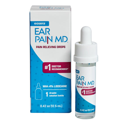 Ear Pain MD® 4% Lidocaine Ear Drops | Fast-Acting Earache Relief (12.5 mL) | Eosera